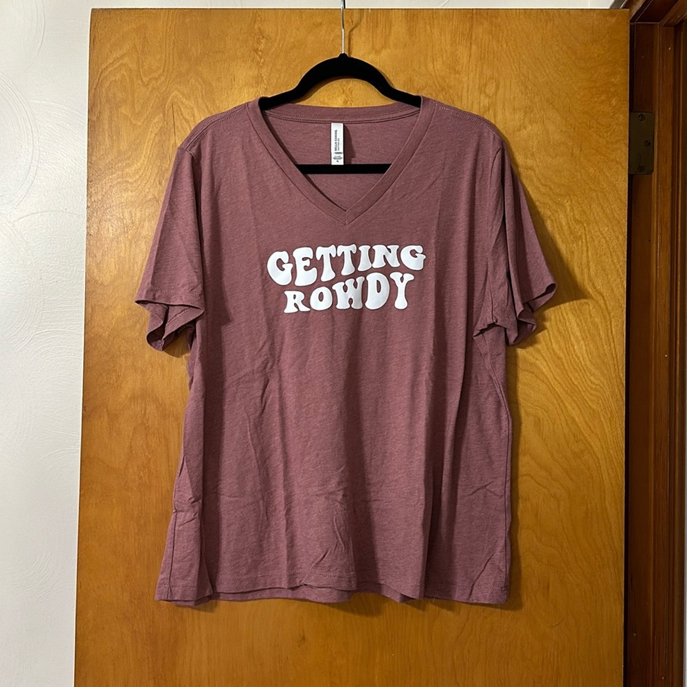 Mauve pink graphic tee